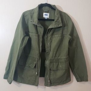 Old Navy Canvas Utility Field Jacket  Green Size Large